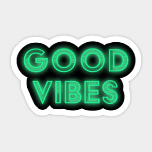 Good Vibes Neon Sign Sticker